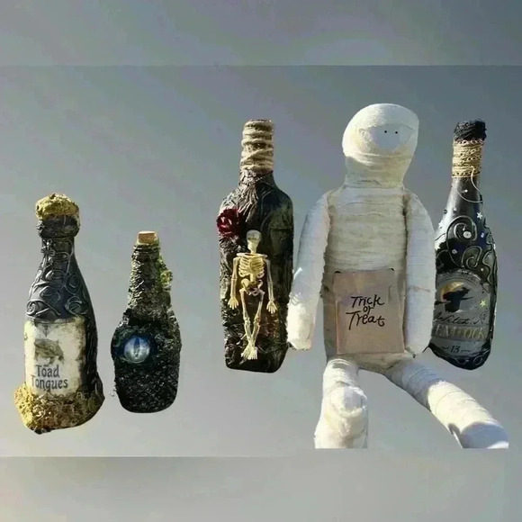 NEW Light Up - Halloween Spooky Tree Apothecary Spell Jar - Potion Bottle Art - Picture 9 of 13